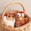 Rubber Hens Key Ring Cartoon Egg-laying Animal Key Holder Adorkable Plush Chicken Keychain  School