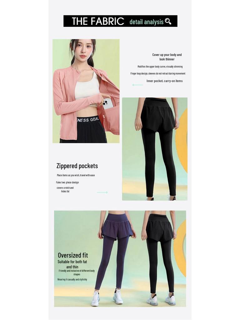 Женский комплект для похудения 2025 года для утренней пробежки и йоги - Фитнес-одежда с длинным рукавом и быстрой сушкой