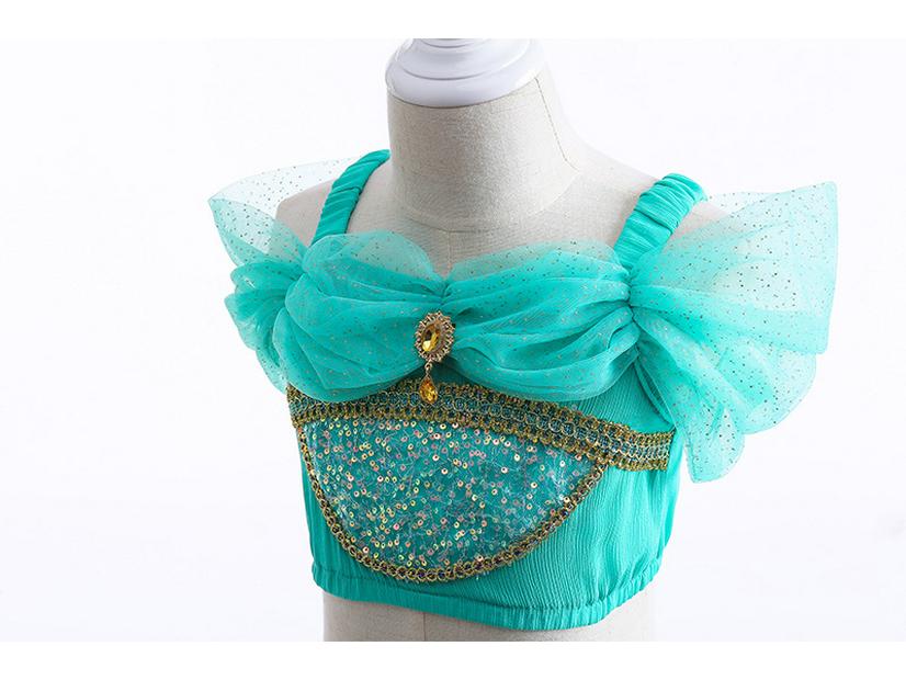 Латинская волшебная лампа Костюм принцессы Жасмин на Хэллоуин для девочек - Идеально подходит для танцев и выступлений в детском саду