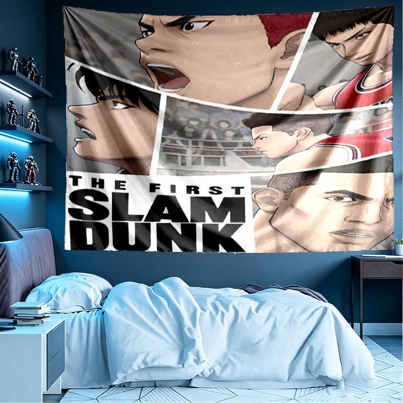 SLAM DUNK Print Tapestry, Lightweight Wall Hanging, for Bedroom, Dorm, Living Room, Home Art Decor, Birthday Christmas Gift for Friends
