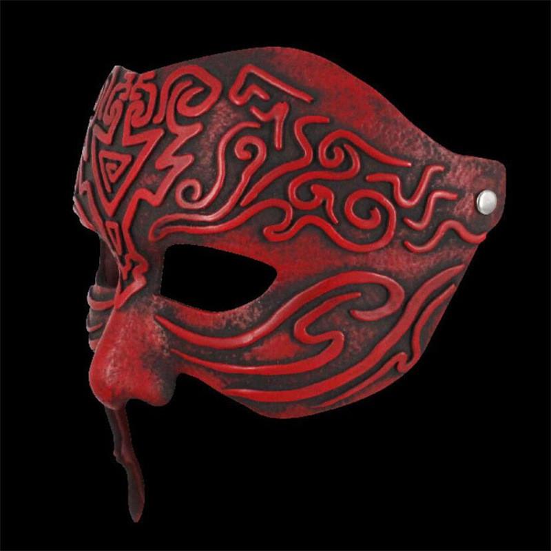 Geometric Ancient Pattern Resin Mask Role Playing For Christmas And Halloween