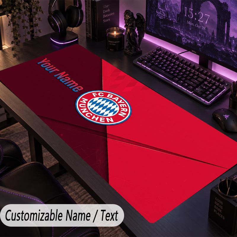 Large Mouse PadBayern Munich Custom Name Text Personalized Desk Mat Non Slip Gaming Pad