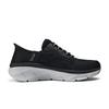 Skechers DLux Walker 2.0 Легко надеваемые Удобные Минималистичные Ткань Синтетическая кожа Амортизация Низкие Кроссовки для бега Мужские Кроссовки Черный Серый 232446-BKGY