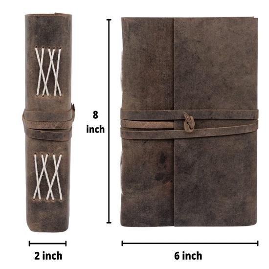 Кожаный ежедневник, блокнот ручной работы в кожаном переплете для мужчин и женщин 20,32 x 15,24 см, подарок для любого