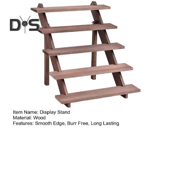 Многослойный настольный органайзер для хранения вещей, деревянная подставка для растений, гладкие края без заусенцев, прочная несущая полка для дисплея, настольный органайзер