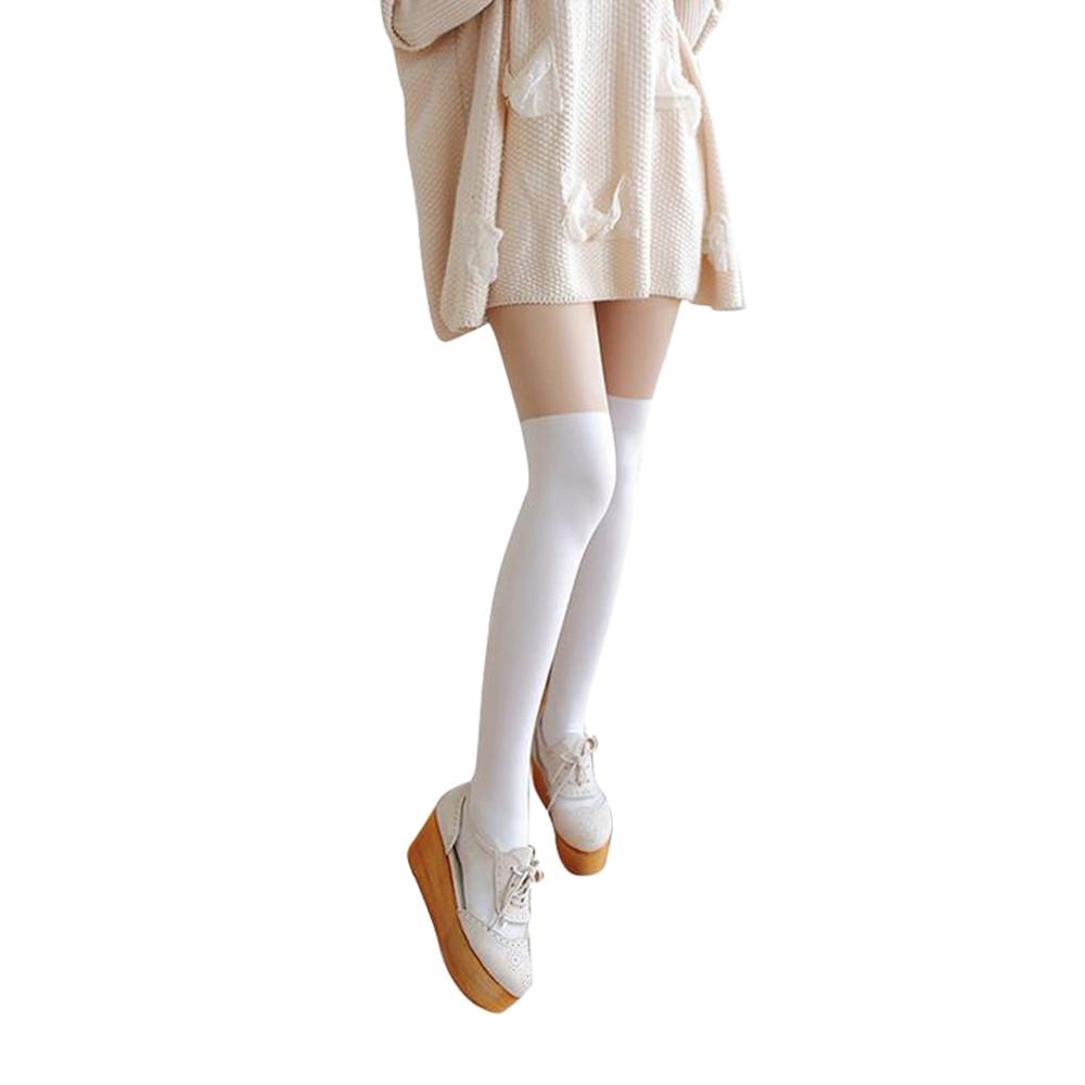 Women's Non- Thigh High Over Knee Fake High Cylinder Stitching Silk Stocking