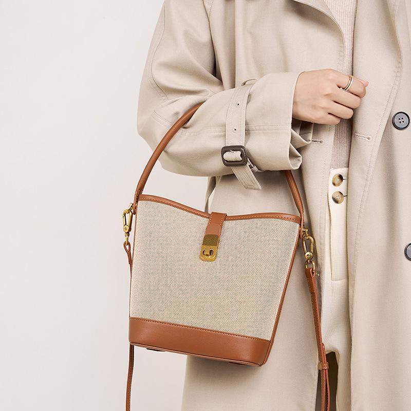 Новая сумка-ведро, сумка через плечо, сумка, высококлассная нишевая, для поездок, плетеная на плечо