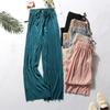 Spring Women's Pleated Loose Ice Silk Korean Casual Pants Summer Wide Leg Trouse Lady Girl Classic Sports Wear