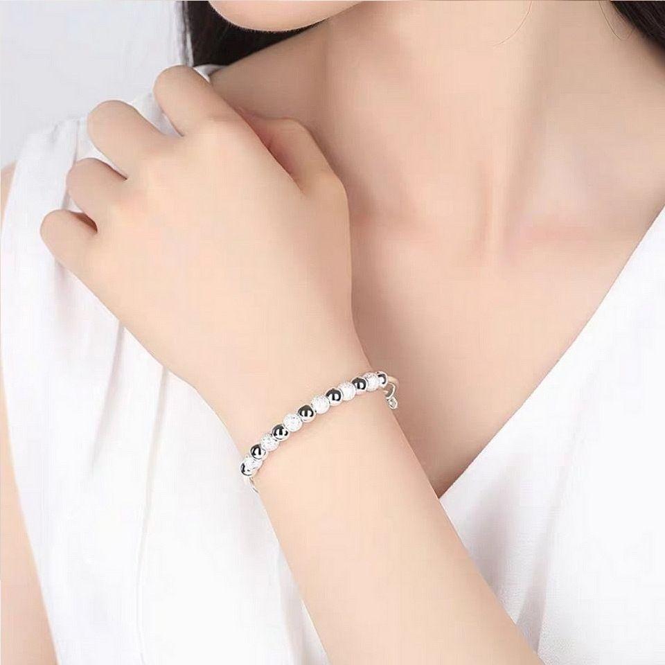 JewelryTop Charms 925 Sterling Silver Luxury Beads Bracelets Bangles Cute for Women Fashion Party Wedding Jewelry Adjustable