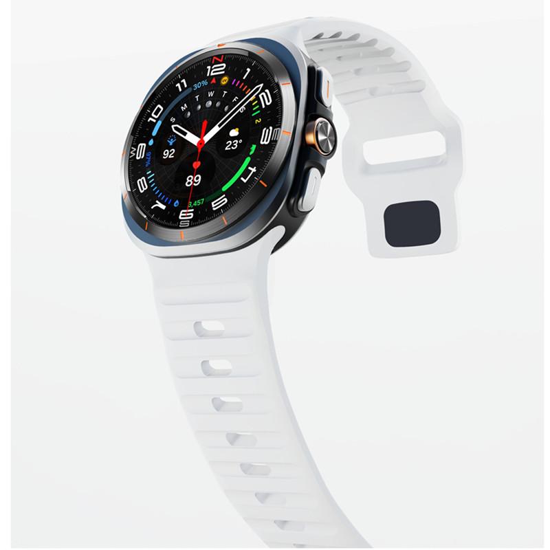 For Samsung Galaxy Watch 7 Ultra Strap 47mm Accessories Correa Sport Silicone Bracelet For Samsung Galaxy Watch Ultra Band 47 Mm