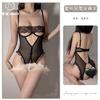 Sexy underwear Sexy women with steel rings gather empty lace mesh onesie Pure desire