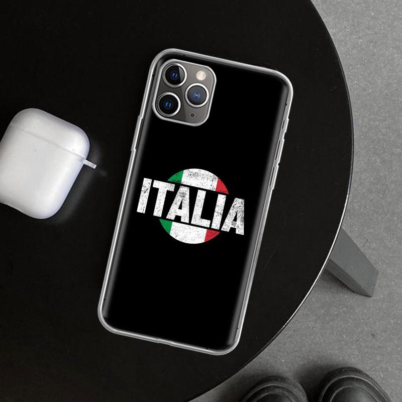 Italy Flag Phone Case Cover for iPhone 11 12 13 Mini 14 15 Plus 16 Pro Max 17 Air 7 8 + SE Art Customized Fundas 11 12 13 Mini 1