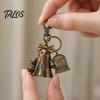 Halloween Charm Keychain Mini Bow Ghost Pendant with Tombstone Tag, Spliced Patch And Pumpkin Keychaine Basket, Retro Rotating Lobster Clasp Key Ring