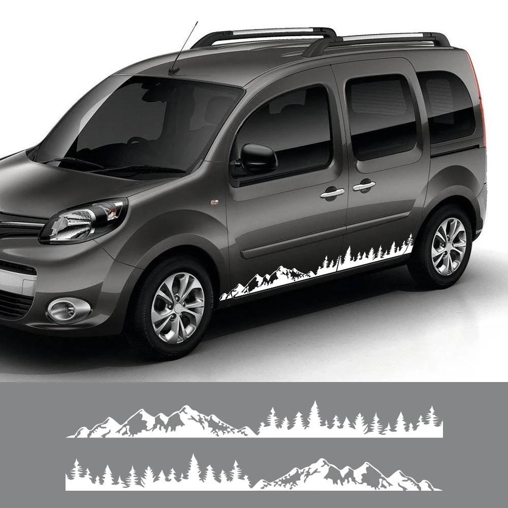 Автомобильные наклейки для Renault Kangoo 1 2 3 4x4 MK1 MK2 MK3 Фургон Горное Дерево Графика Виниловые Декоративные Наклейки Аксессуары для Тюнинга Авто