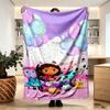 Gabby's Dollhouse Print Blanket - Soft & Comfortable, for Bedroom, Travel, Sofa, Home Decoration - Birthday Christmas Gift for Friend