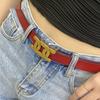 Модный женский ремень, роскошный высококачественный роскошный джинсовый ремень, универсальный однотонный женский ремень из натуральной кожи DT012
