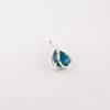 Blue Apatite Gemstone Zircon Pendant 925 Sterling Silver Jewelry Women Necklace CZP-7-2