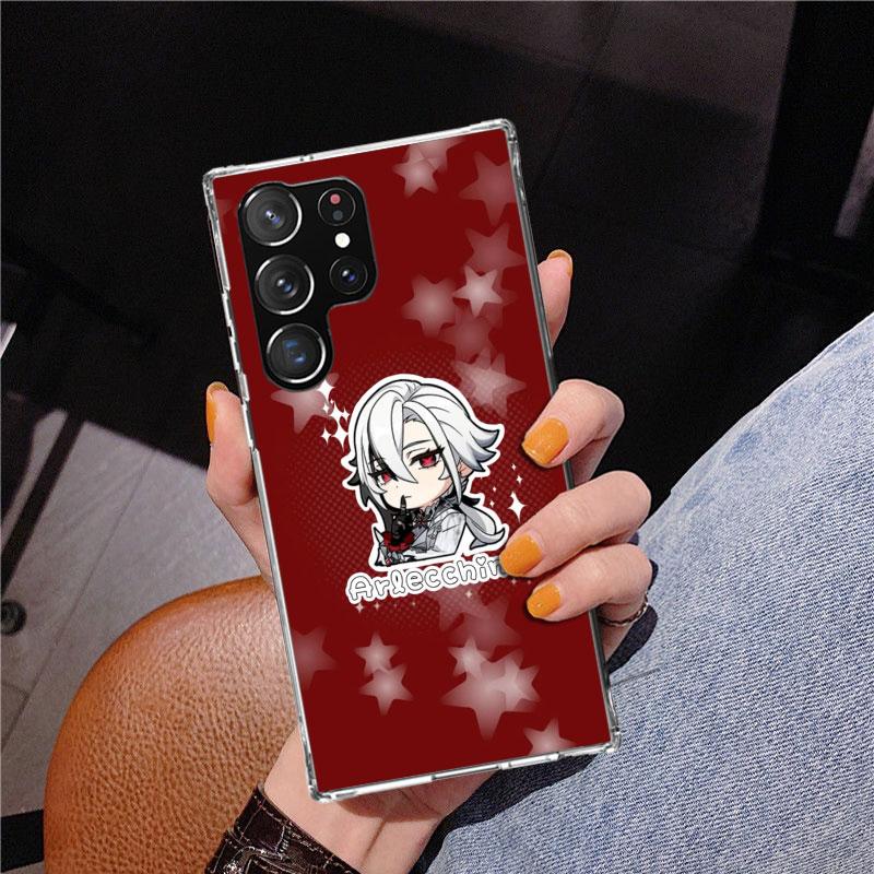 Чехол для телефона Arlecchino Genshin Impact для Samsung Galaxy S26 S25 Edge S23 S24 Ultra S22 Plus S21 S20 FE Уникальный чехол Мягкий чехол G