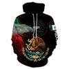 Mens Mexico Eagle Graphic Hoodie Cool Comfortable & Trendy Pullover Sweatshirt with Kangaroo Pocket