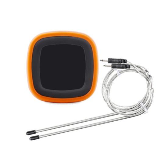 Food Thermometer Alarm Clock with Dual Long Probe LCD Display Accurate BBQ Meat Food Cooking Kitchen Oven Electronic Digital Thermometer Alarm