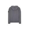 STONE ISLAND Мужской свитшот с капюшоном и микро-значком с логотипом однотонного цвета на сезон весна-лето 23, серо-дымчатый, 101564251-V0M67