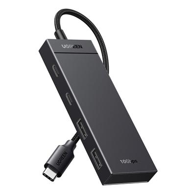 UGREEN 2x USB Gen 10 Гбит/с Расширение данных Совместимо с MacBook iPad iPhone Galaxy и другими и Передача видео Не USB-C хаб, 4 порта (2x USB-A +