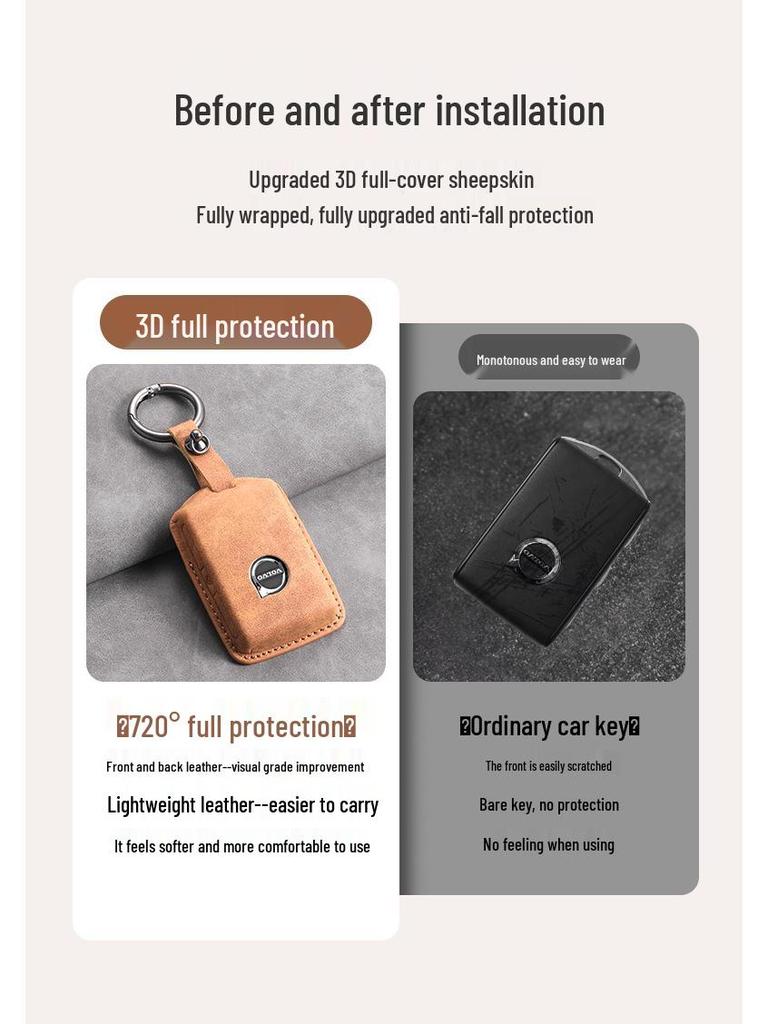 Чехол для ключа Volvo для моделей XC60, XC40, XC90, S60, S90, V60 и V90