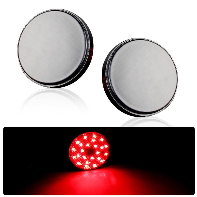 2pcs Tail Stop Brake Lamp LED Rear Bumper Reflector Light For Toyota Highlander 2008 2009 2010 Sequoia ZRR70 Noah Voxy Red Lens