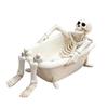 Skull Bathtub Shape Resin Planter Flower Pot Outdoor Decoration For Plant Halloween Gift