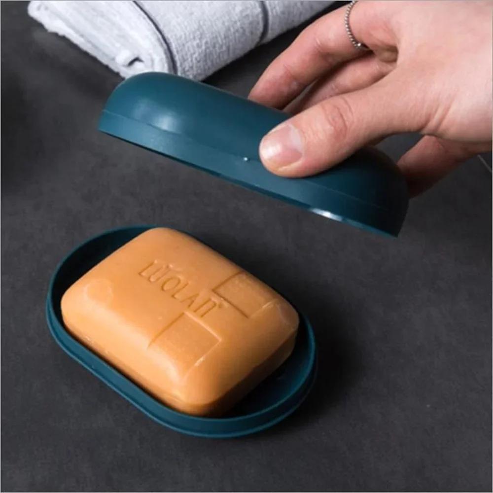 1 шт. Портативная пластиковая коробка для мыла для душа, поднос, держатель для хранения тарелок, чехол для домашнего мыла