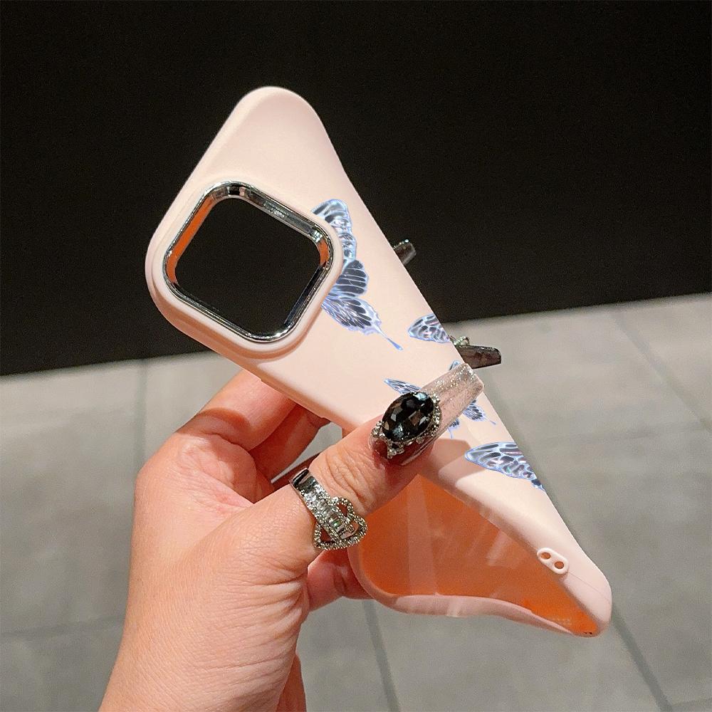 Для OPPO A16 A38 A57 A58 A74 A78 A98 Reno8T Reno13F Realme C25S C53 C65 Мультяшный черный кот серебристый край мягкий жидкий силикон защитный чехол