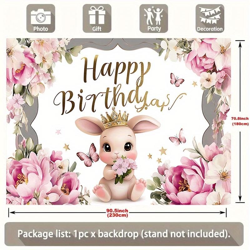 1pc Floral Party Backdrop - Studio Photo Prop