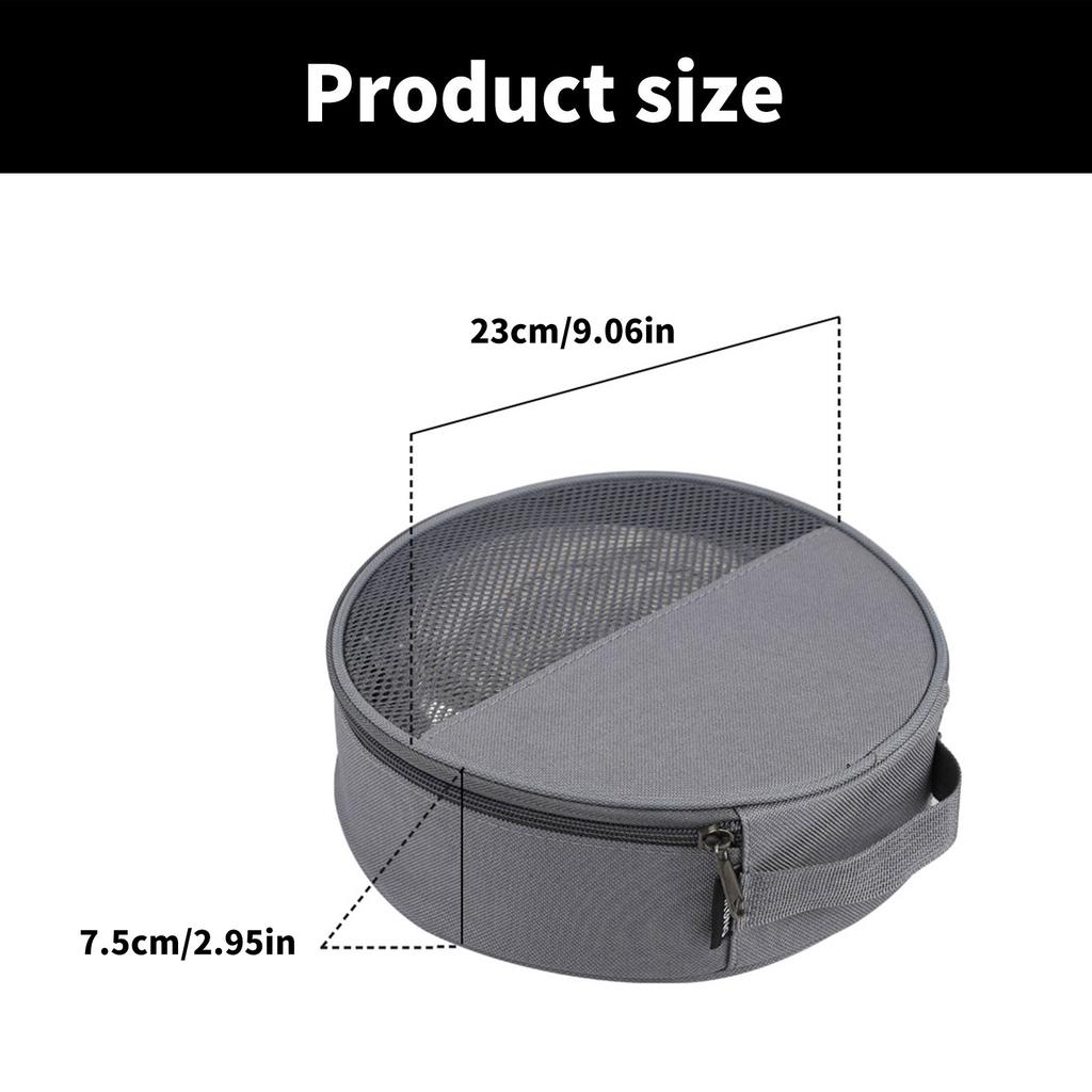Dish Organizer for Outdoor Camping Picnics Plate Storage Pouches Round Tableware Container Bowl Plate Carrying Case
