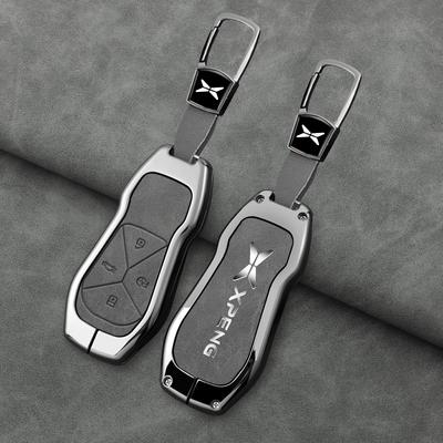 Чехол-брелок для ключа автомобиля из сплава+кожи для Xpeng Xiaopeng p7 p7i p5 g3 g3i g9 g6 22-23 Держатель Аксессуары для брелока в салоне