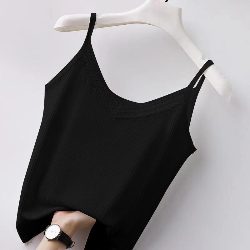 Кружевной ремешок свободная майка женская летняя трикотажная нижняя одежда больших размеров