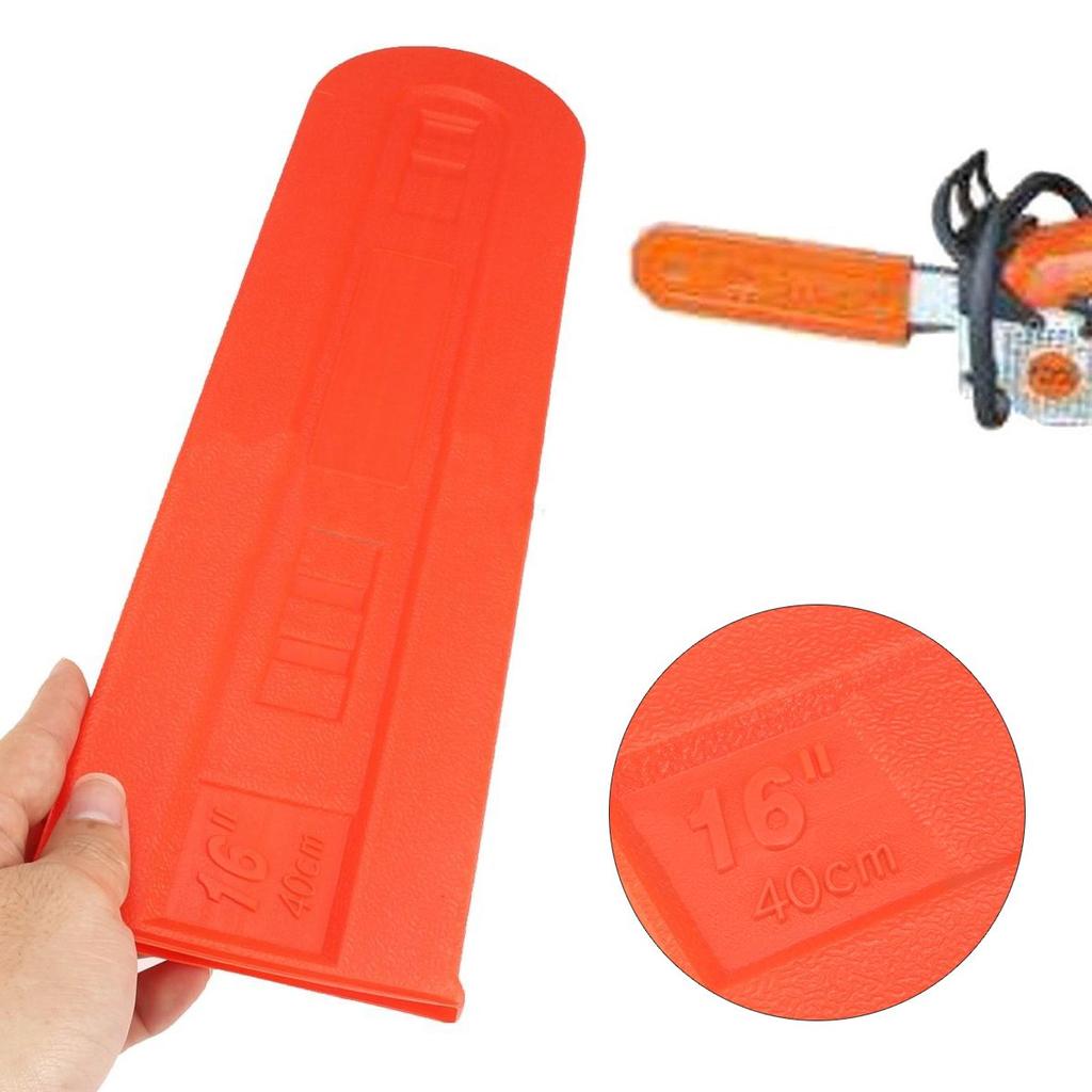 14'' 16'' Chainsaw Bar Cover Scabbard Protector Universal Guide Plate Set Orange