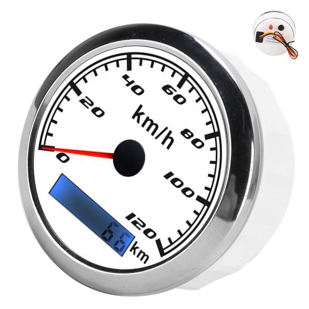 GPS Спидометр Стрелочный Одометр 0‑120КМ ЦельсийH 0‑ КМ IP67 9‑32В DC для Автомобиля Грузовика Лодок