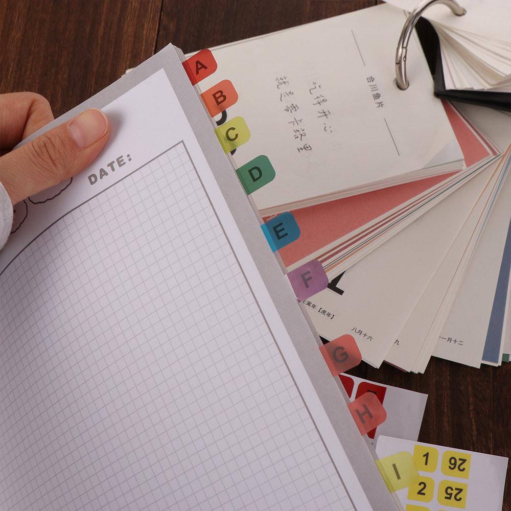 Colorful Alphabet Page Markers Small Strips Sticky Index Tabs Notebooks