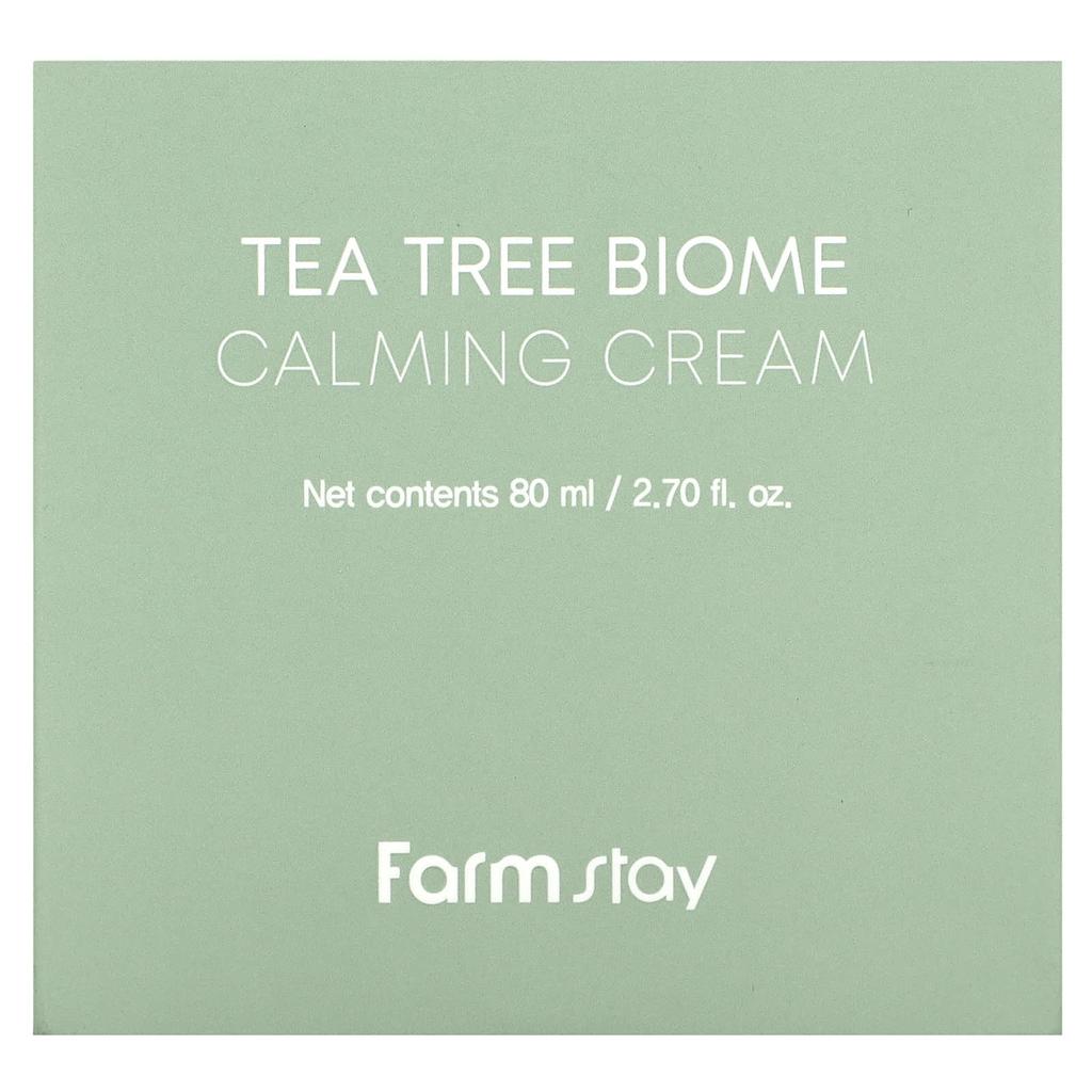 Farmstay Tea Tree Biome, успокаивающий крем, 2,70 жидких унций (80 мл)