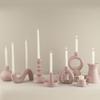 Candle Holder Ceramic Candlestick Candelabra Decorative for Dining Room Dinner Table Home