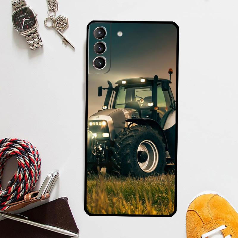 Фермерский трактор Чехол для Samsung Galaxy S24 Ultra S23 S22 S21 Plus S20 FE S8 S9 S10 Note 10 20 Ultra