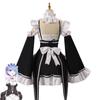 Аниме Ре:Zero Kara Hajimeru Isekai Seikatsu Rem Rem, черный костюм горничной для косплея, женский фартук, платье, костюмы на Хэллоуин