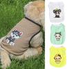 Dog Vest Round Neck Pet T-shirt Summer Breathable Animal Print Cute Cartoon Cat Pullover Pet Fashion Clothes