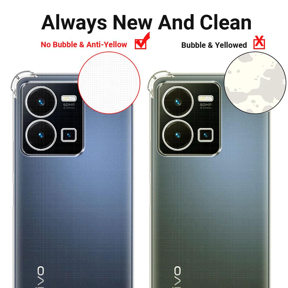 Shockproof Airbag Clear Case For Vivo Y35 4G 2022 Soft Silicone Phone Case For VivoY35 Y 35 TPU Back Cover For Vivo Y35 Funda