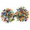 600 Piece Assorted Color Rhombus Triangle Shape Glass Mosaic Tiles Tessera Crafts 12mm