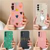 Love Heart Pattern Bumper For Samsung Galaxy M35 C55 A06 M55 S24 FE A16 Phone Case Cover Soft Silicone Super Shockproof High Quality Matte For Samsung