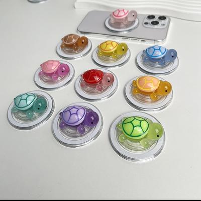 1 шт. Светящийся в темноте держатель для телефона в виде черепахи Мини-черепаха из смолы для Magsafe iPhone Mac Samsung Безопасное кольцо-подставка для пальца Расширяющаяся подставка