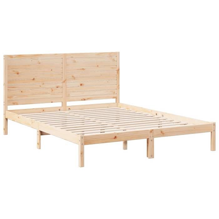 VidaXL Cadre de lit extra long sans matelas 160x210 cm bois massif 3309301