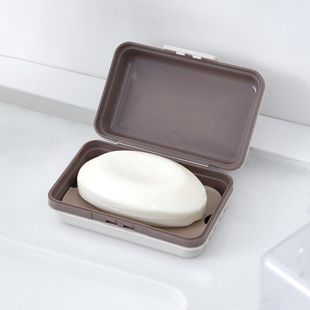 Portable Bathroom Soap Dish With Lids Plastic Soap Box Keeps Soap Dry Outdoor Traveling Leakproof Soap Dish Organizer Home Use