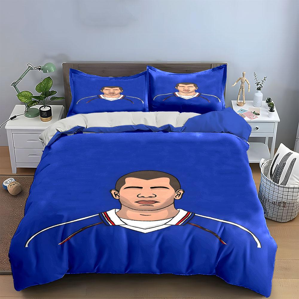 Illustrated face and jersey. Bedding sets Duvet cover sets Duvet covers Pillowcases(1 * Duvet Cover 2 * Pillowcases without duvet insert)